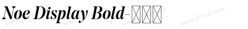 Noe Display Bold字体转换
